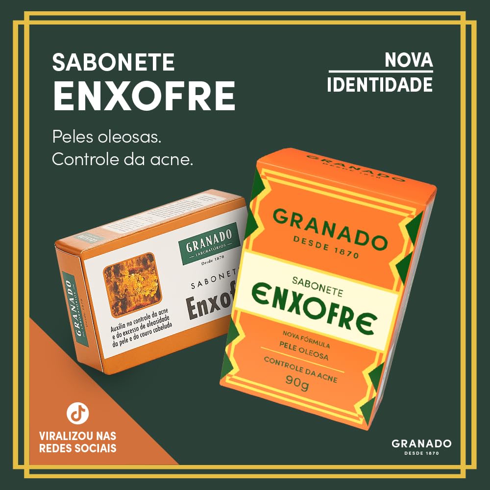 Granado 7% sulfur soap bar showing texture and branding