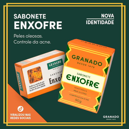 Granado 7% sulfur soap bar showing texture and branding
