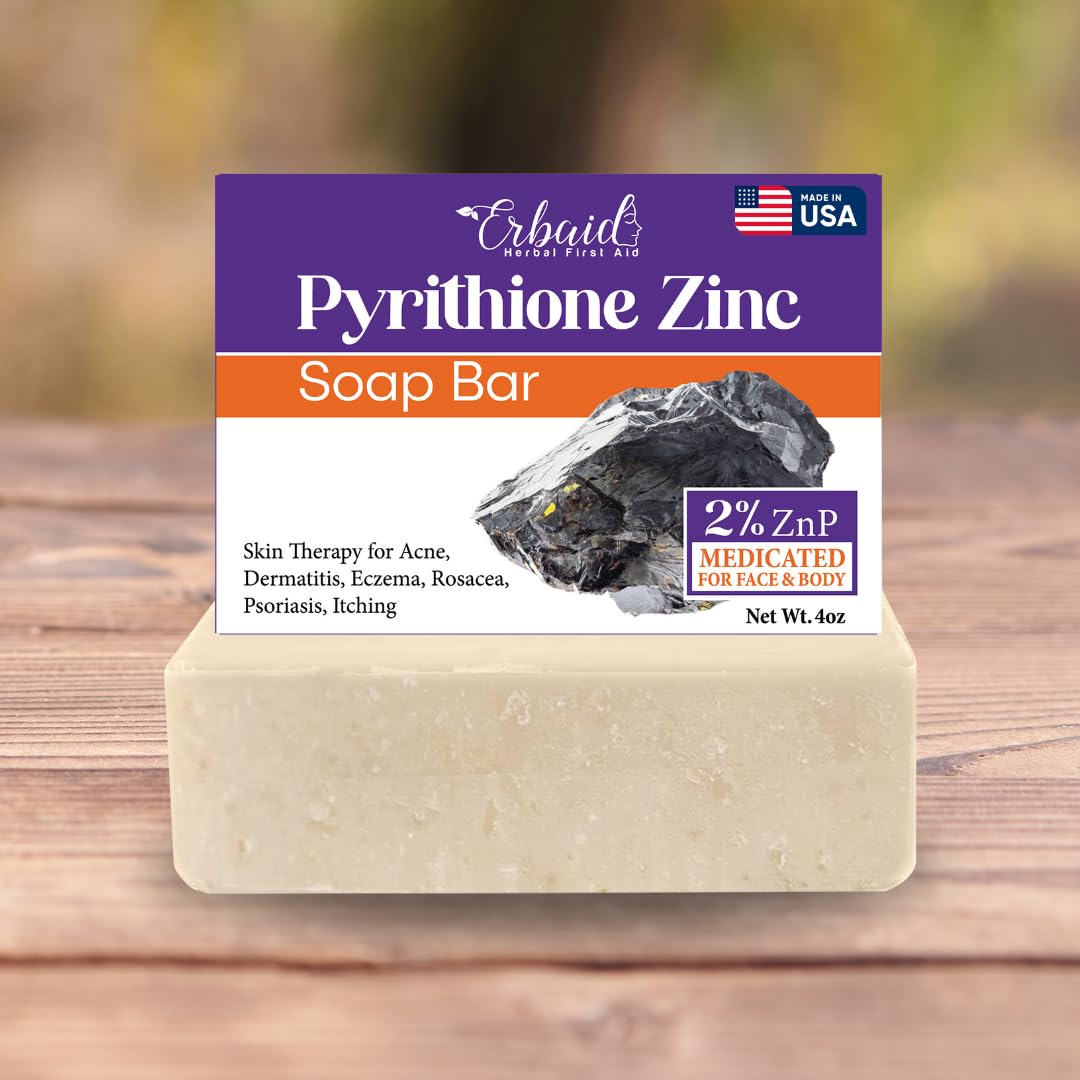 Natrulo zinc pyrithione skin defense bar for daily face and body care