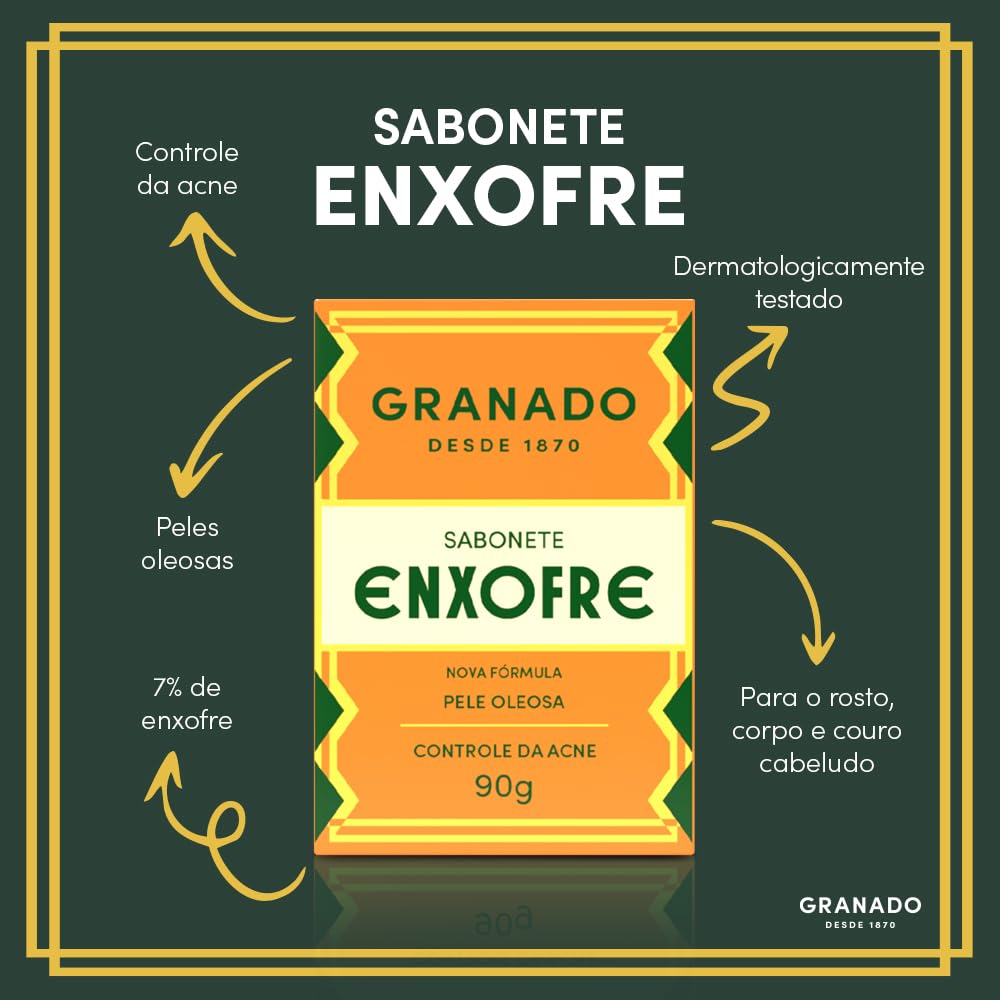 Granado Sulfur Soap 90g skincare treatment bar