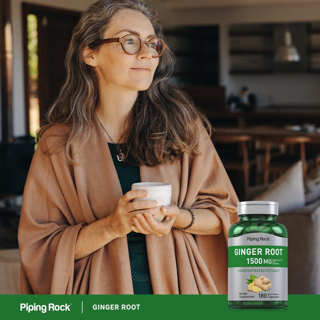 Piping Rock Ginger Root Extract serving size and directions for bloating relief