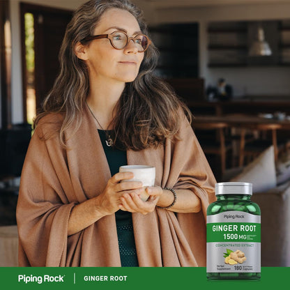 Piping Rock Ginger Root Extract serving size and directions for bloating relief