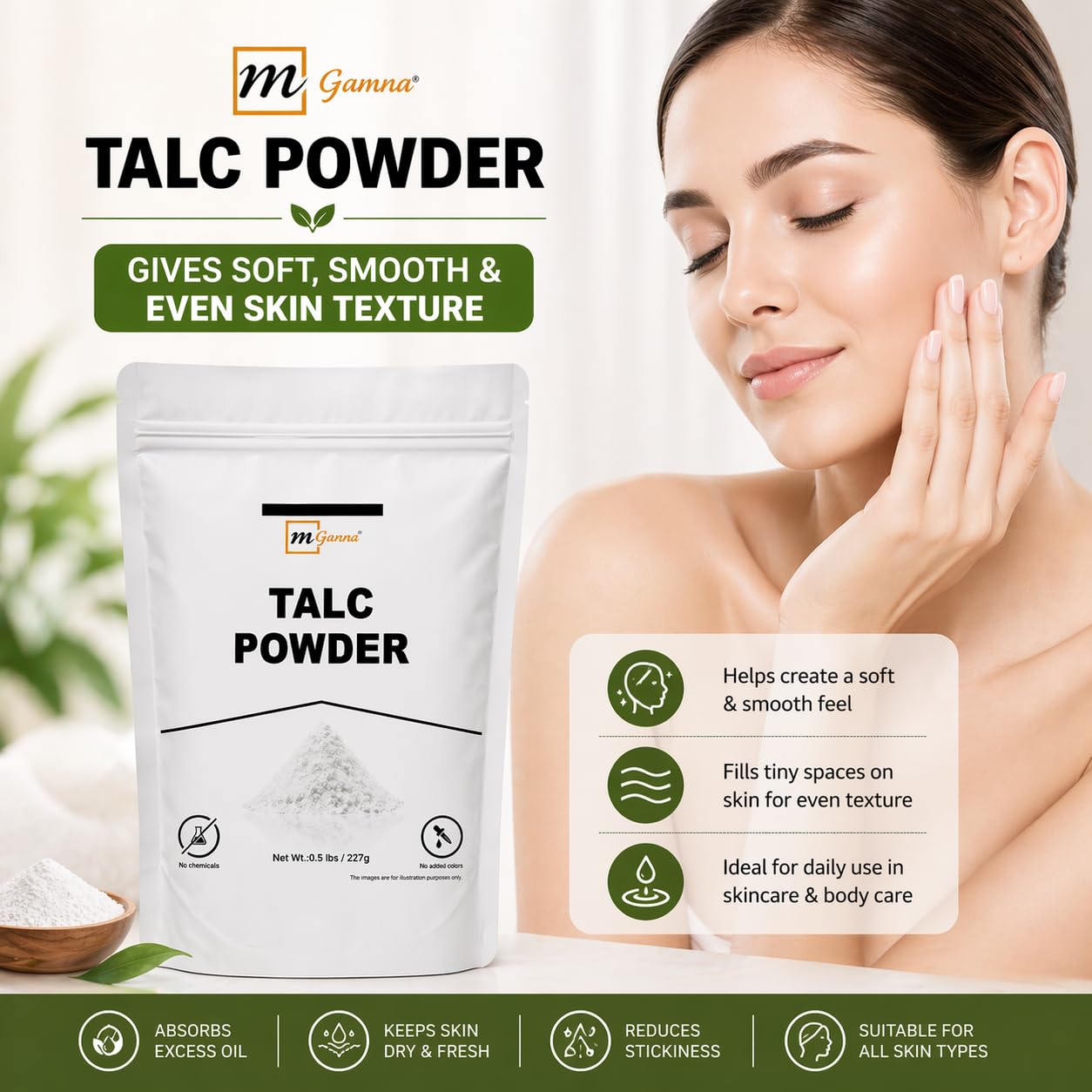 MGanna cosmetic grade powder for moisture absorption