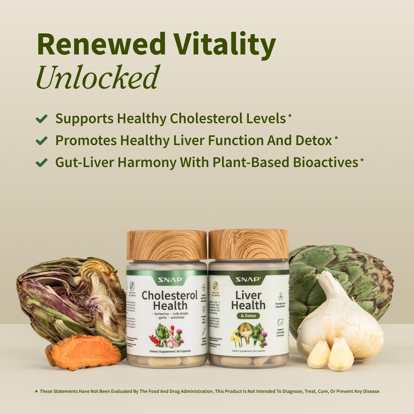 Snap Supplements detox and cardiovascular support bundle on a clean lifestyle background.