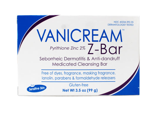 Vanicream Z-Bar 3 pack box detail