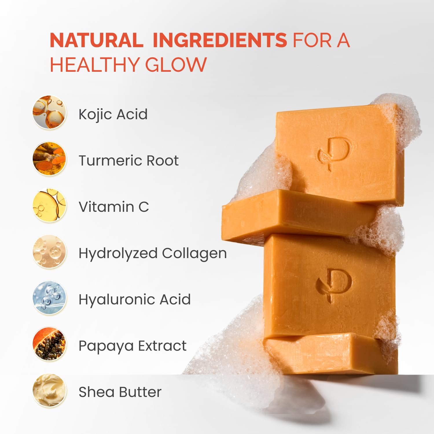 Plantifique soap packaging with kojic acid and turmeric