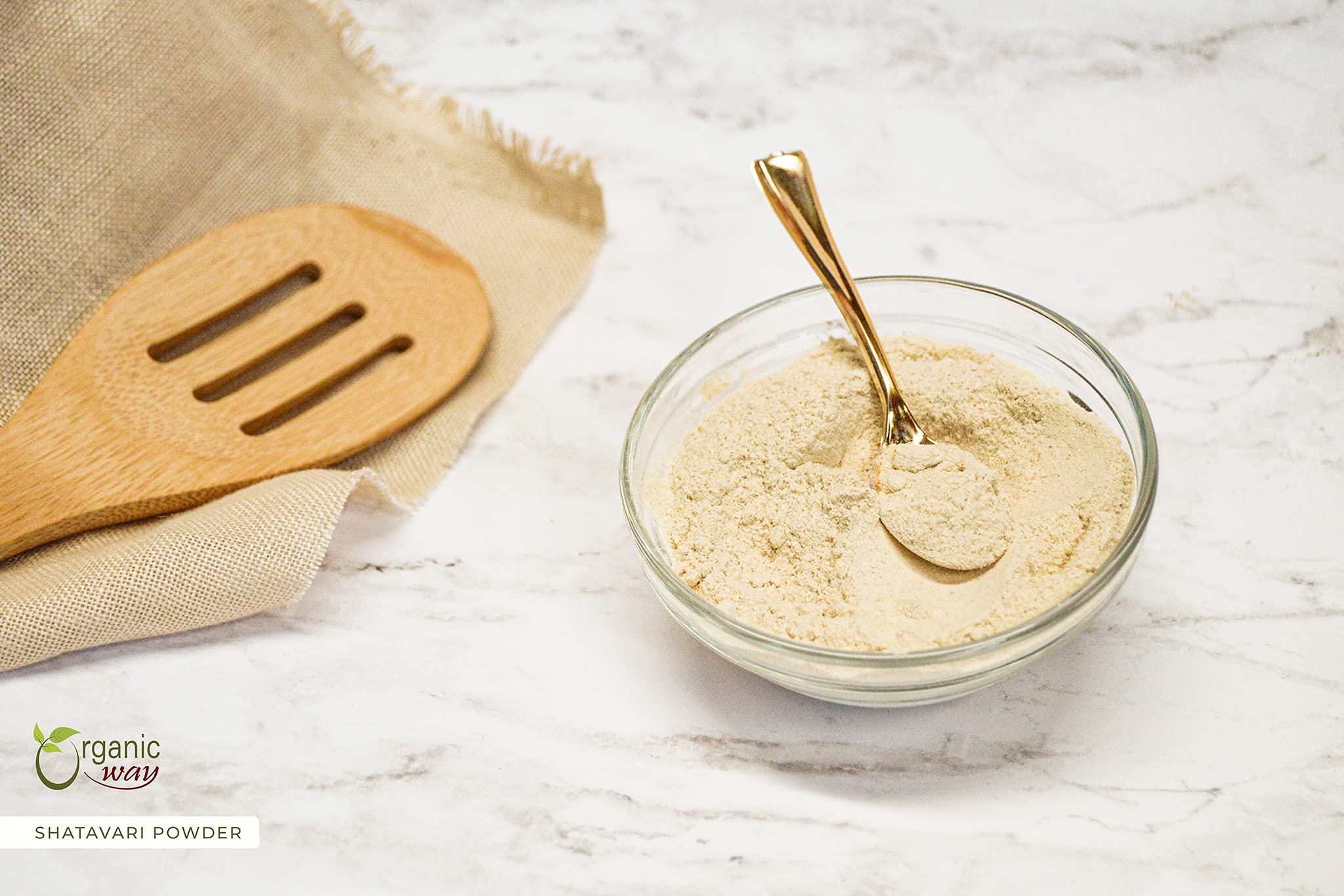 Organic Way Shatavari Powder packaging details and certifications