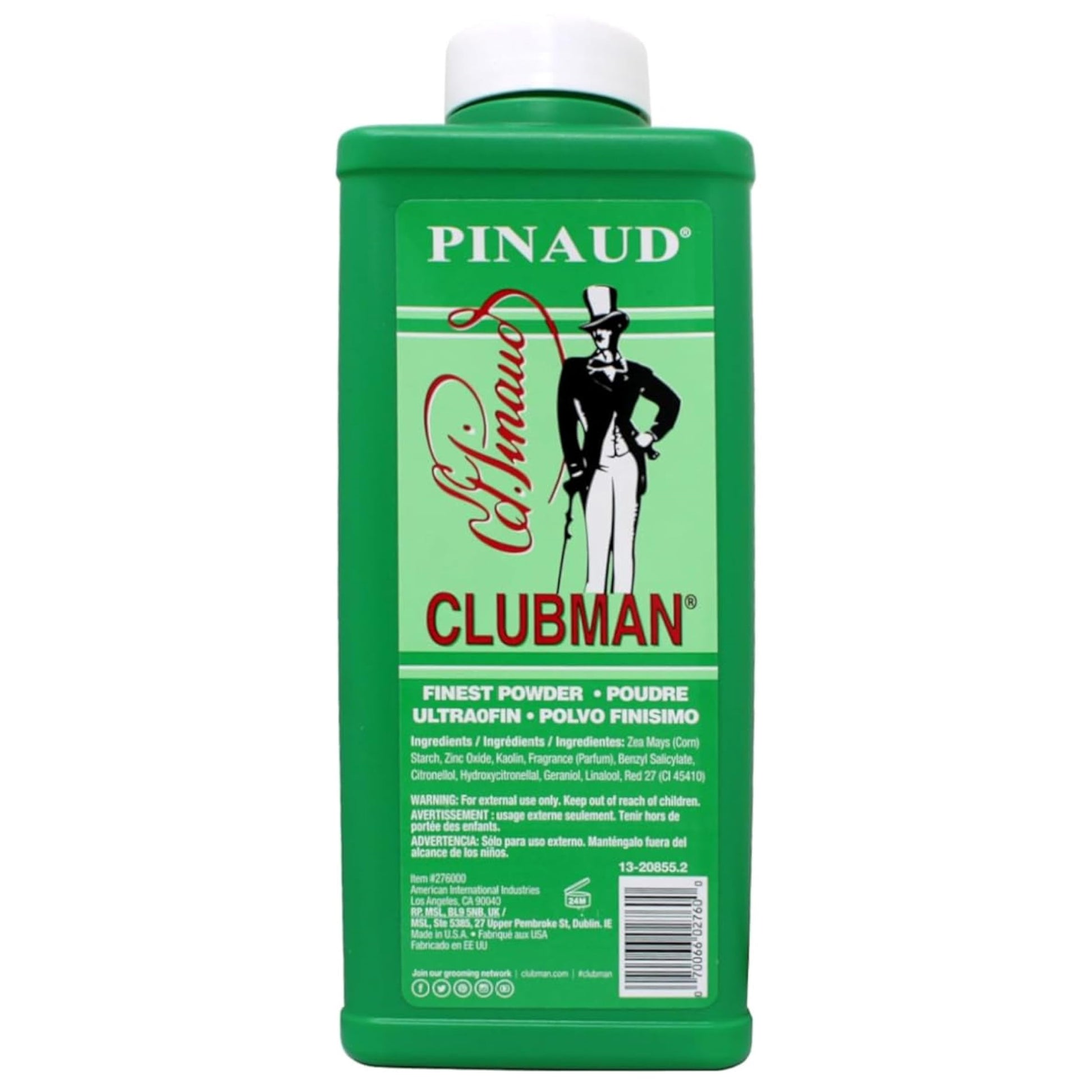 Clubman Pinaud Finest Powder bottle for men skin care