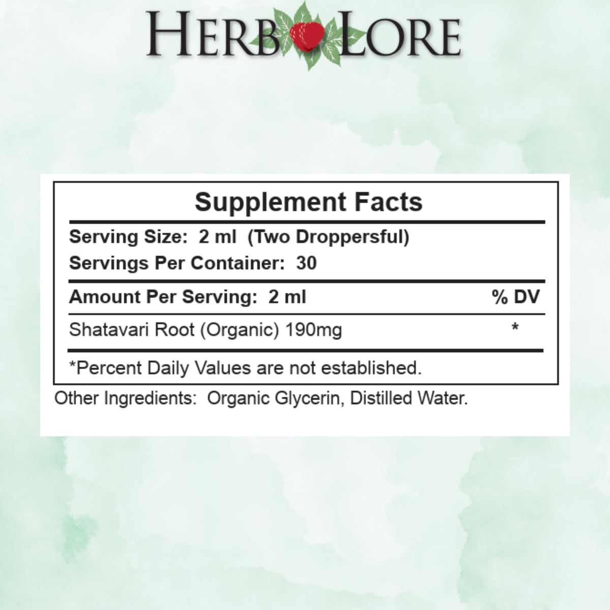Herb Lore Organic Shatavari liquid drops with easy dropper assembly