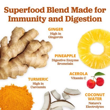 Close up view of the nutritional facts and clean organic ingredient label on the back of the superfood juice powder box.