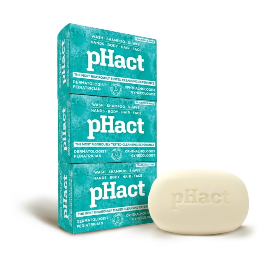 Andrew Lessman pHact gentle hypoallergenic unscented bath bar for sensitive skin