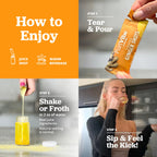 A mixed glass of golden ginger turmeric pineapple wellness shot prepared using the authentic premium imported powder.