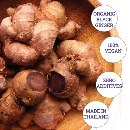 Authentic imported organic black ginger for men vitality clear packaging details