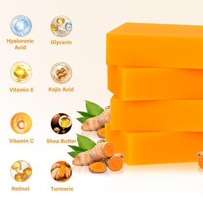 Yosegooter skin brightening soap bars showing original Japanese complex ingredients