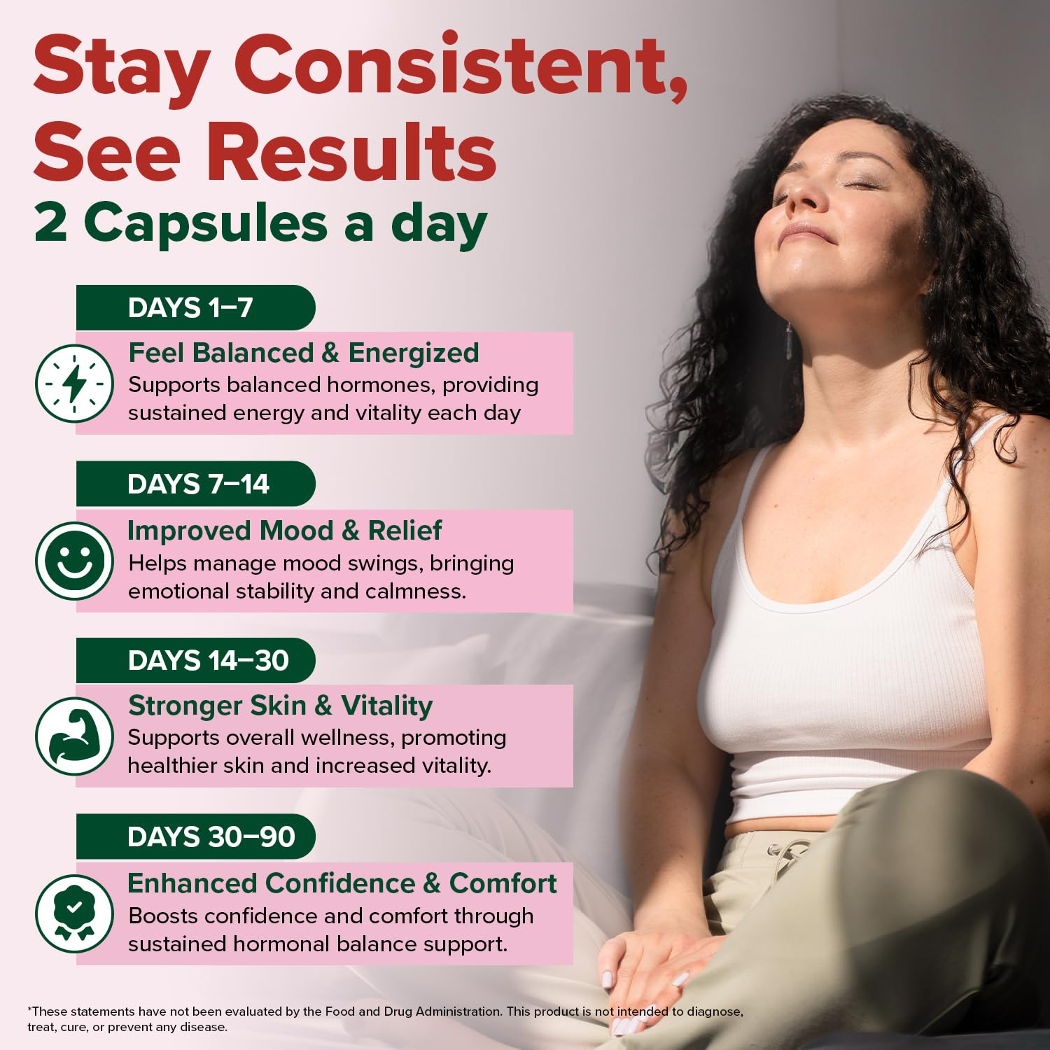 Authentic VAHDAM herbal dietary supplement bottle for menopause relief