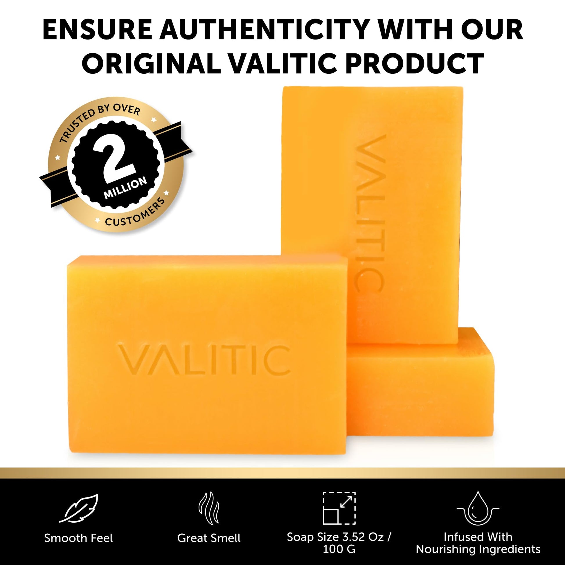 VALITIC imported authentic USA beauty soap bars box with original brand markings.