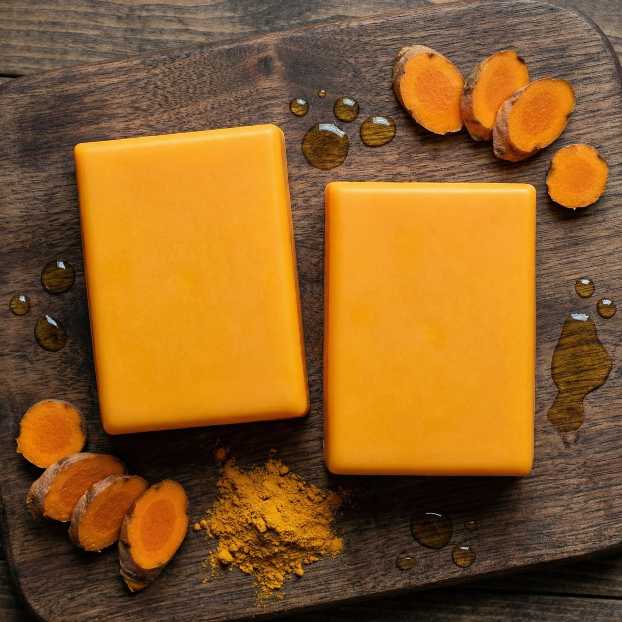 Creamy lather texture of turmeric glow soap