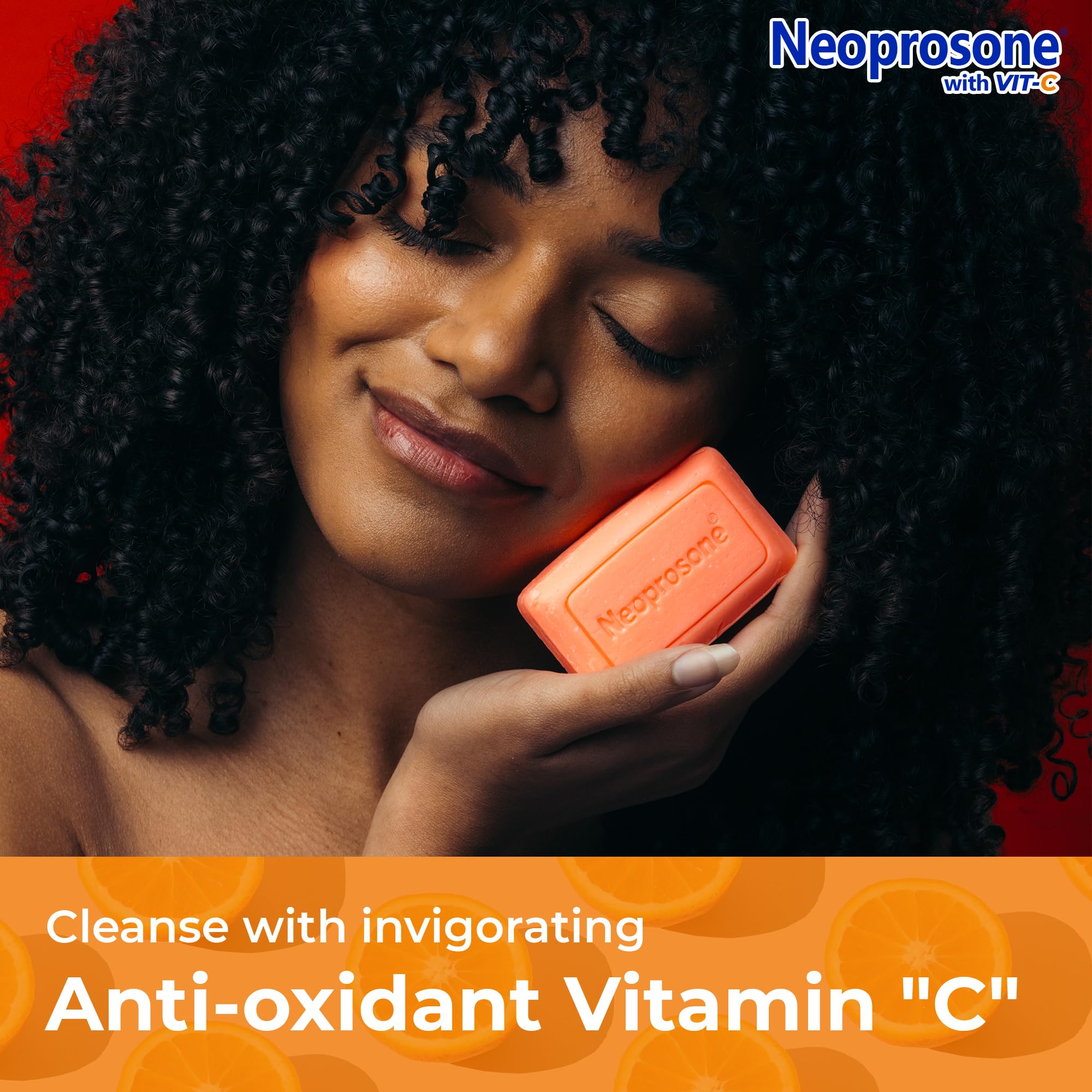 Authentic Neoprosone skin brightening soap bar for knees and elbows discoloration.