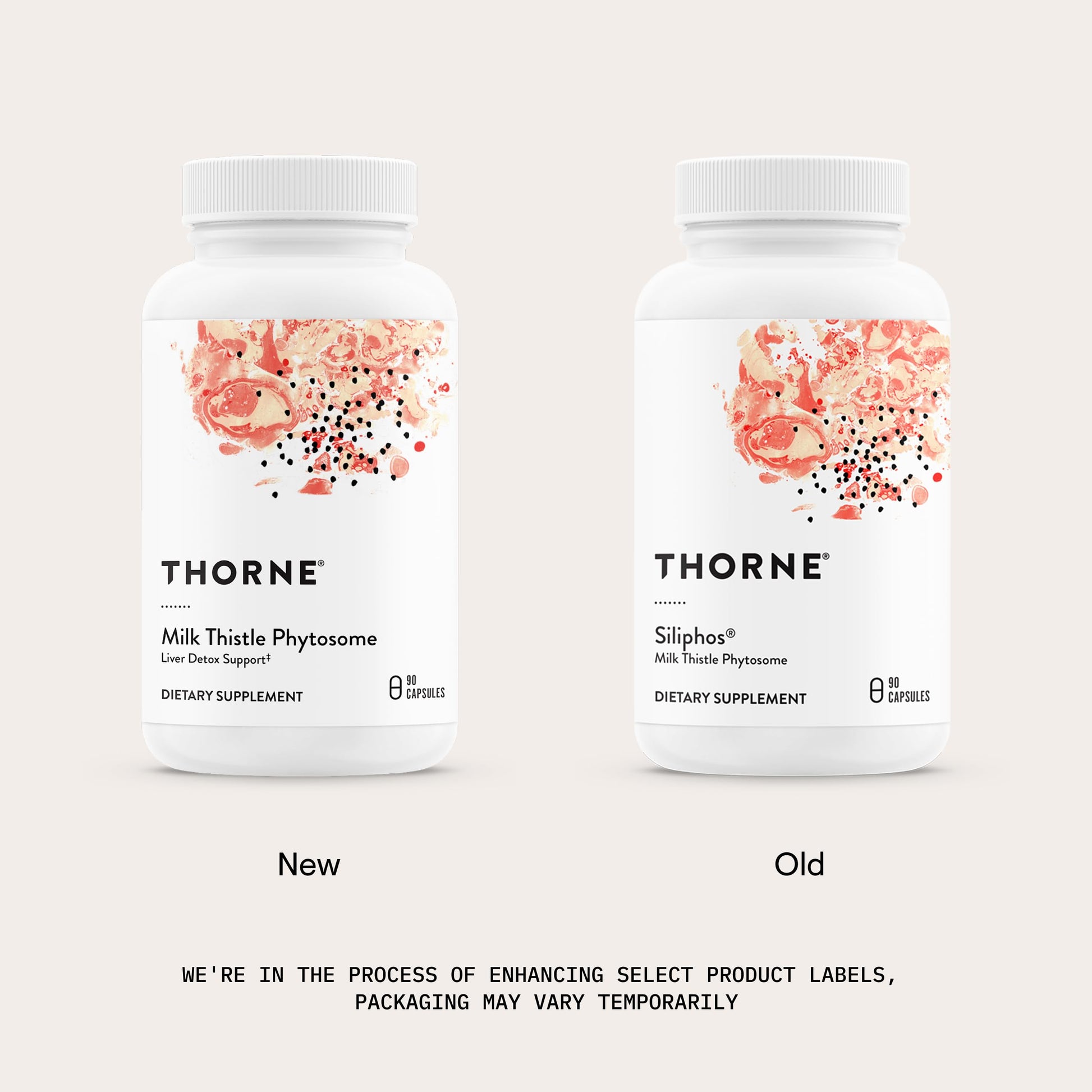 Thorne Milk Thistle Phytosome formerly Siliphos antioxidant complex packaging detail
