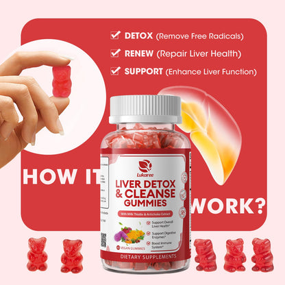 Lukaree vegan raspberry flavor liver repair chewables close up