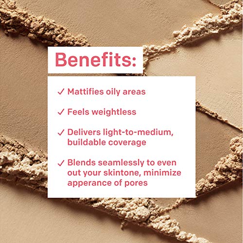 Back of Almay hypoallergenic loose powder packaging