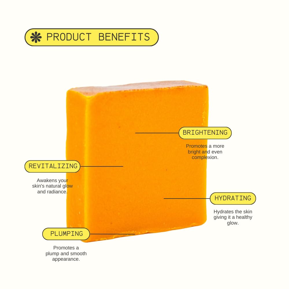 Handcrafted Turmeric and Kojic Acid brightening soap bar