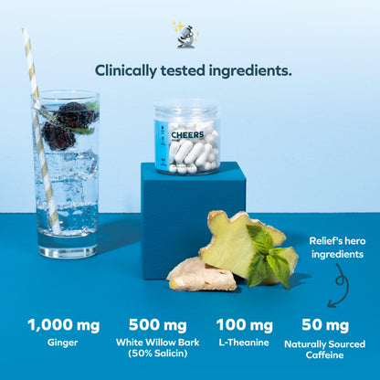 Cheers Relief premium imported recovery aid capsules for wellness support