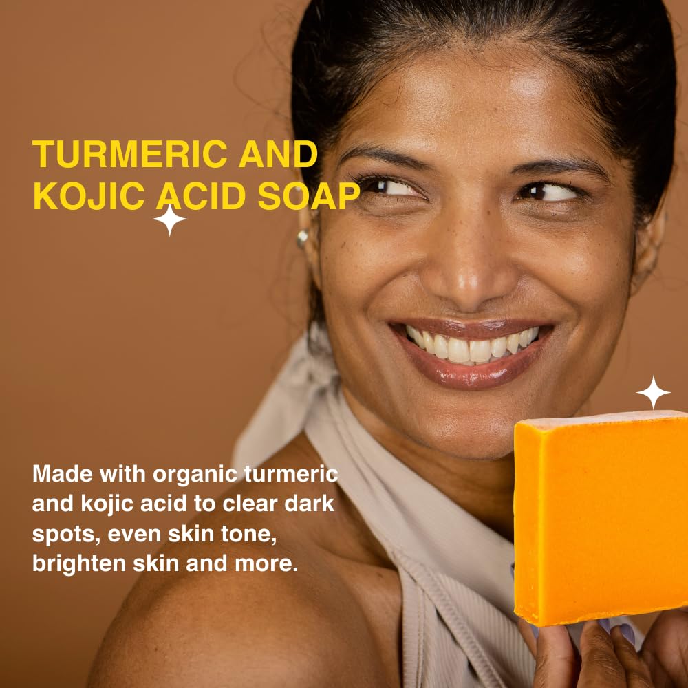 Turmeric soap for acne and dark spots reduction