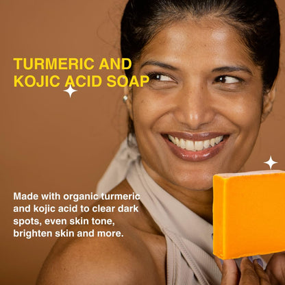 Turmeric soap for acne and dark spots reduction