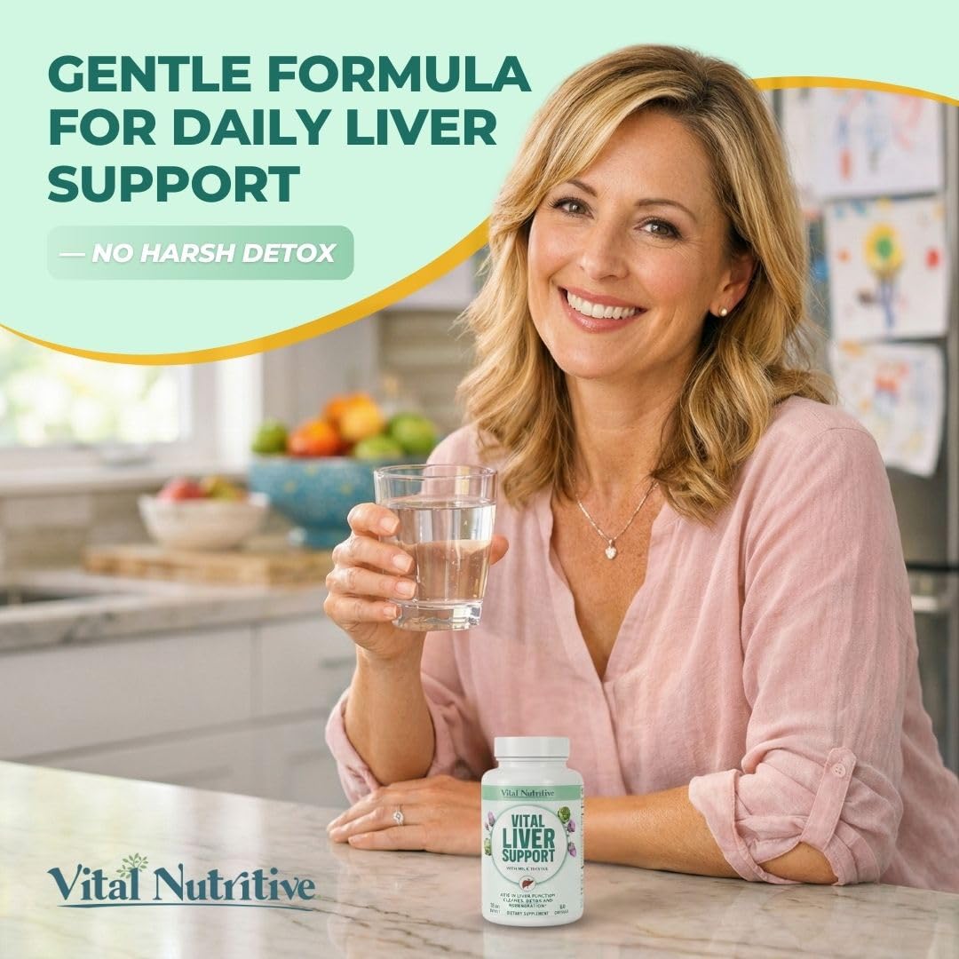 Vital Nutritive Liver Support supplement facts and premium 9 in 1 botanical ingredients panel