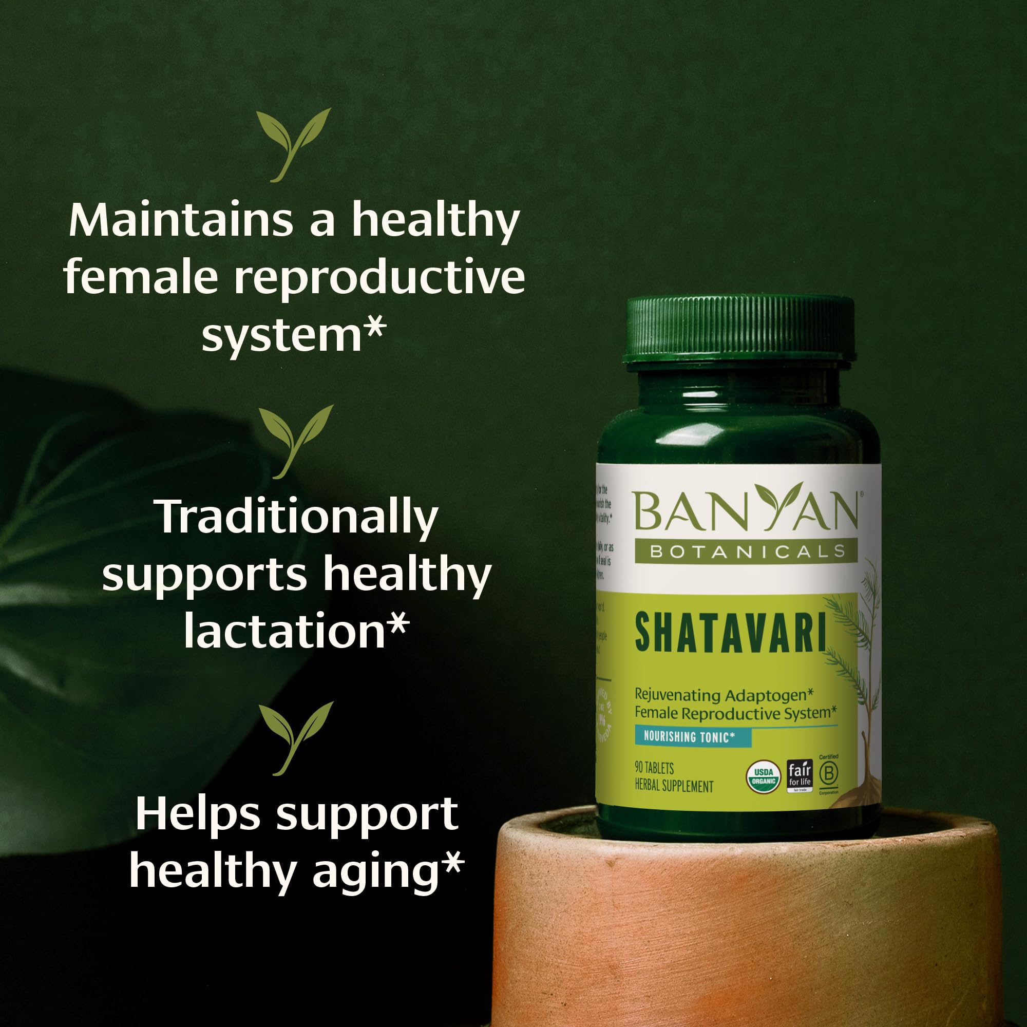 Banyan Botanicals organic herbal supplement bottle