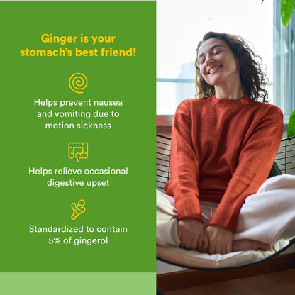 Natural Factors Chewable Ginger digestive aid supplement label information and supplement facts