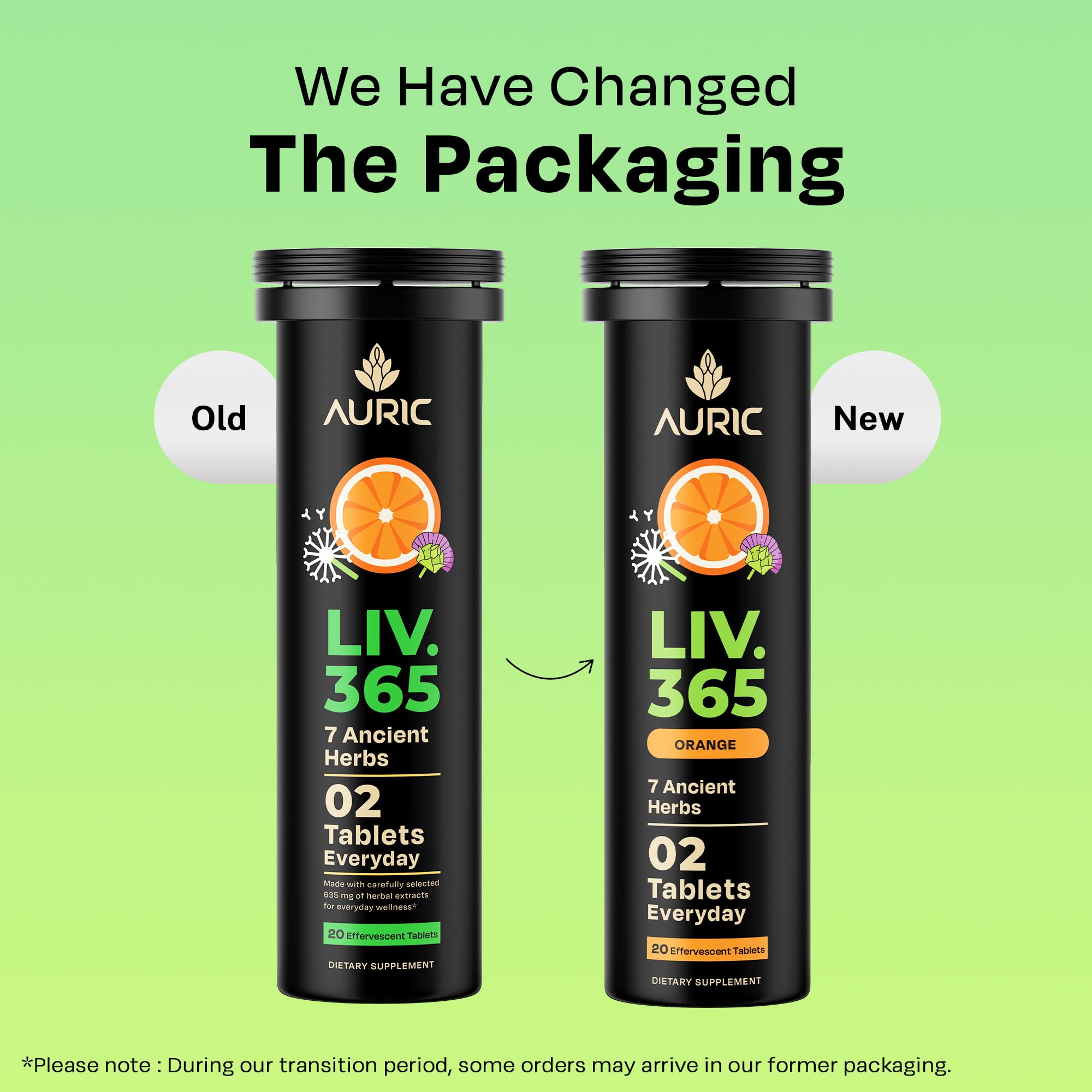 Auric Liv 365 Ayurvedic liver detox tubes showcasing lemon and jamun flavor details.