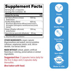 Redd Remedies Gouch dietary supplement showing tart cherry and ginger ingredients info