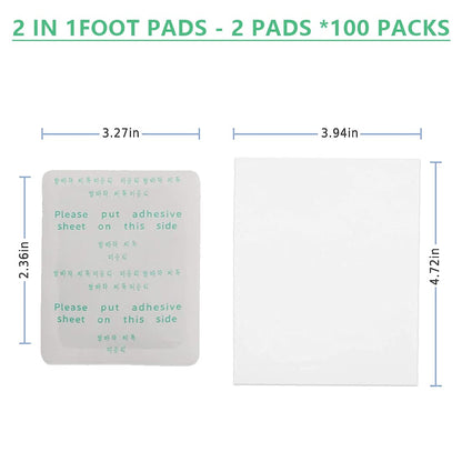 Maguja premium relaxation foot pads package alongside individual single use sealed plastic bags