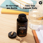 Vital Vitamins packaging emphasizing memory support and focus enhancement without caffeine crashes.