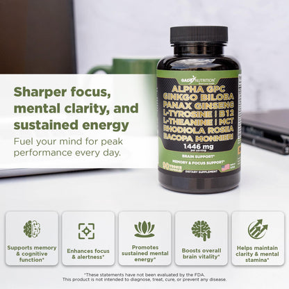 Gade Nutrition nootropic capsules containing Panax Ginseng and Vitamin B12
