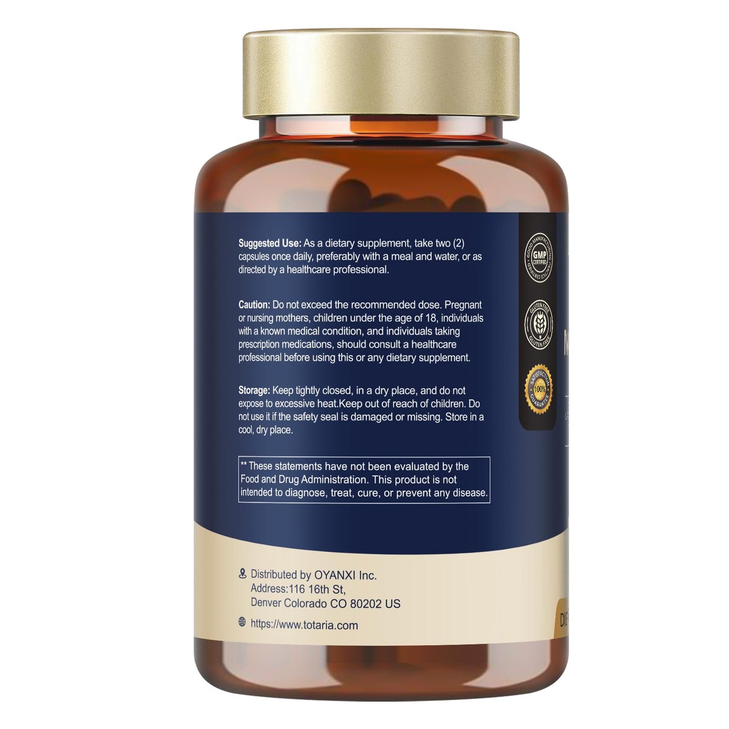 Totaria brain health supplement showing 120 capsules product count.