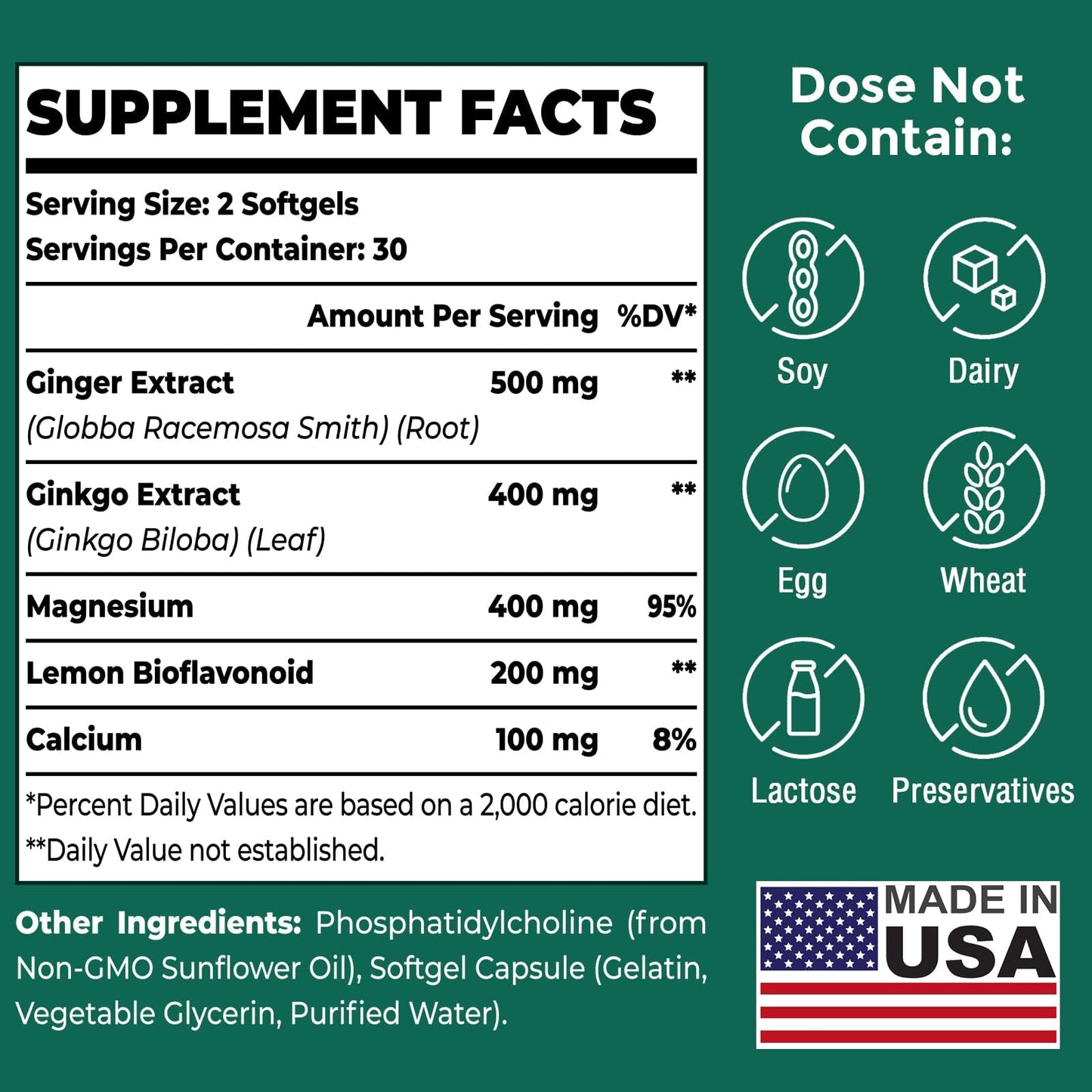 Authentic USA imported Purpacea 60 softgels container for motion sickness and inner ear support.