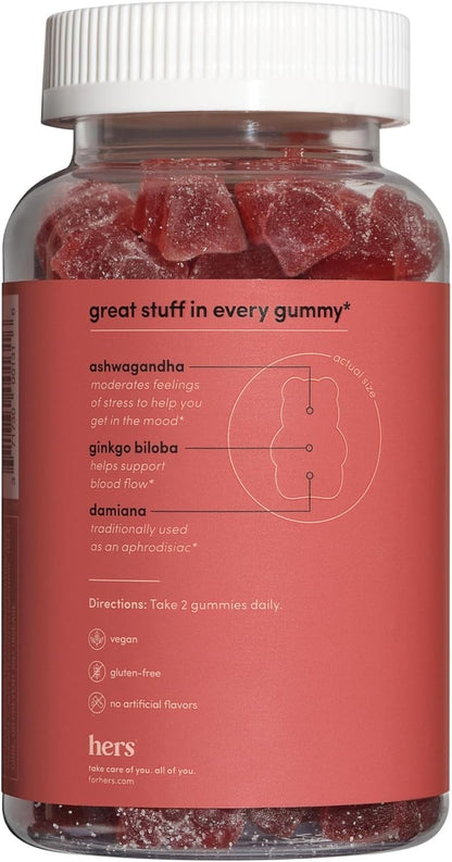Hers daily wellness libido gummies for enhancing physical sensitivity in women.