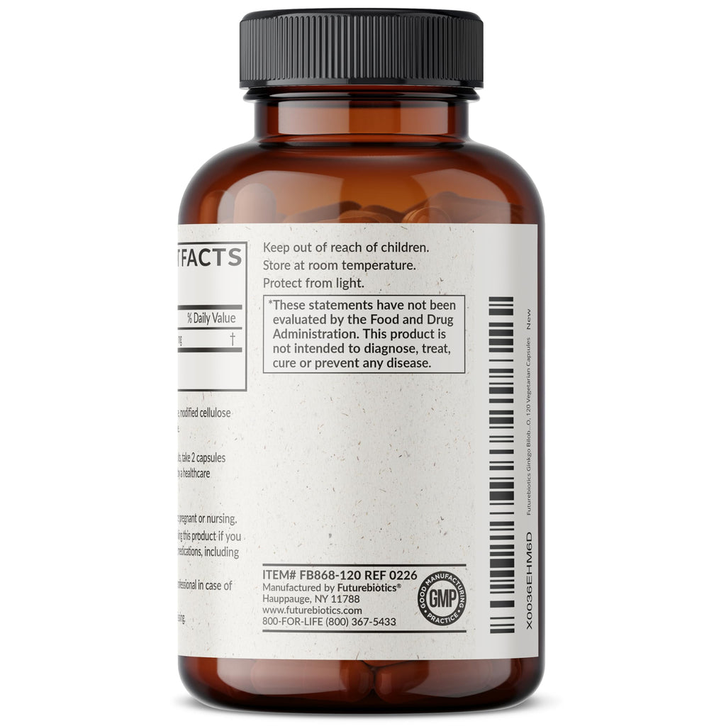 Top view showing the safety seal on the cap of the Futurebiotics brain wellness product.