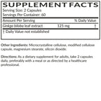 Full layout of the USA-imported 120 count bottle displaying the allergen-free and soy-free product highlights.