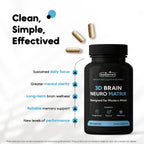 Authentic USA imported brain matrix supplement for professionals and students