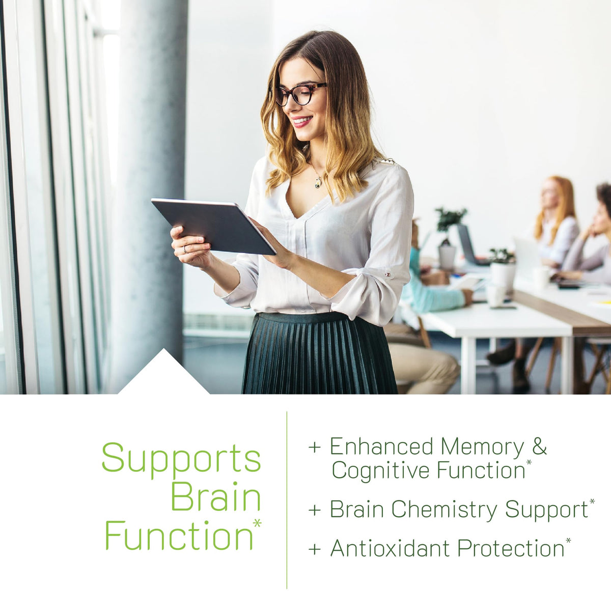 Ginkgo Smart nootropic capsules packaging showing standardized herbal blend ingredients