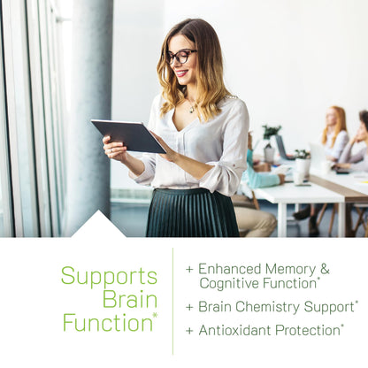 Ginkgo Smart nootropic capsules packaging showing standardized herbal blend ingredients
