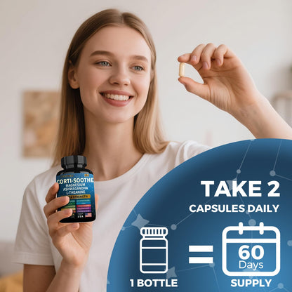 Premium USA imported magnesium glycinate capsule bottle for natural relaxation