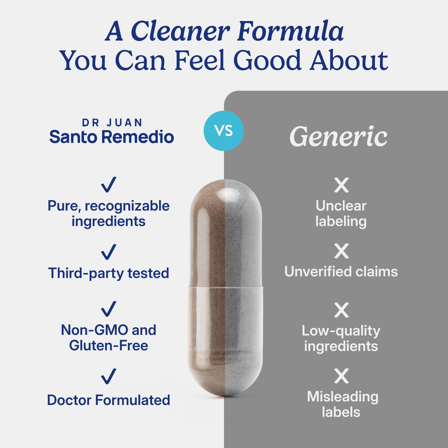 Santo Remedio Memoria vegetarian brain health supplement side panel view