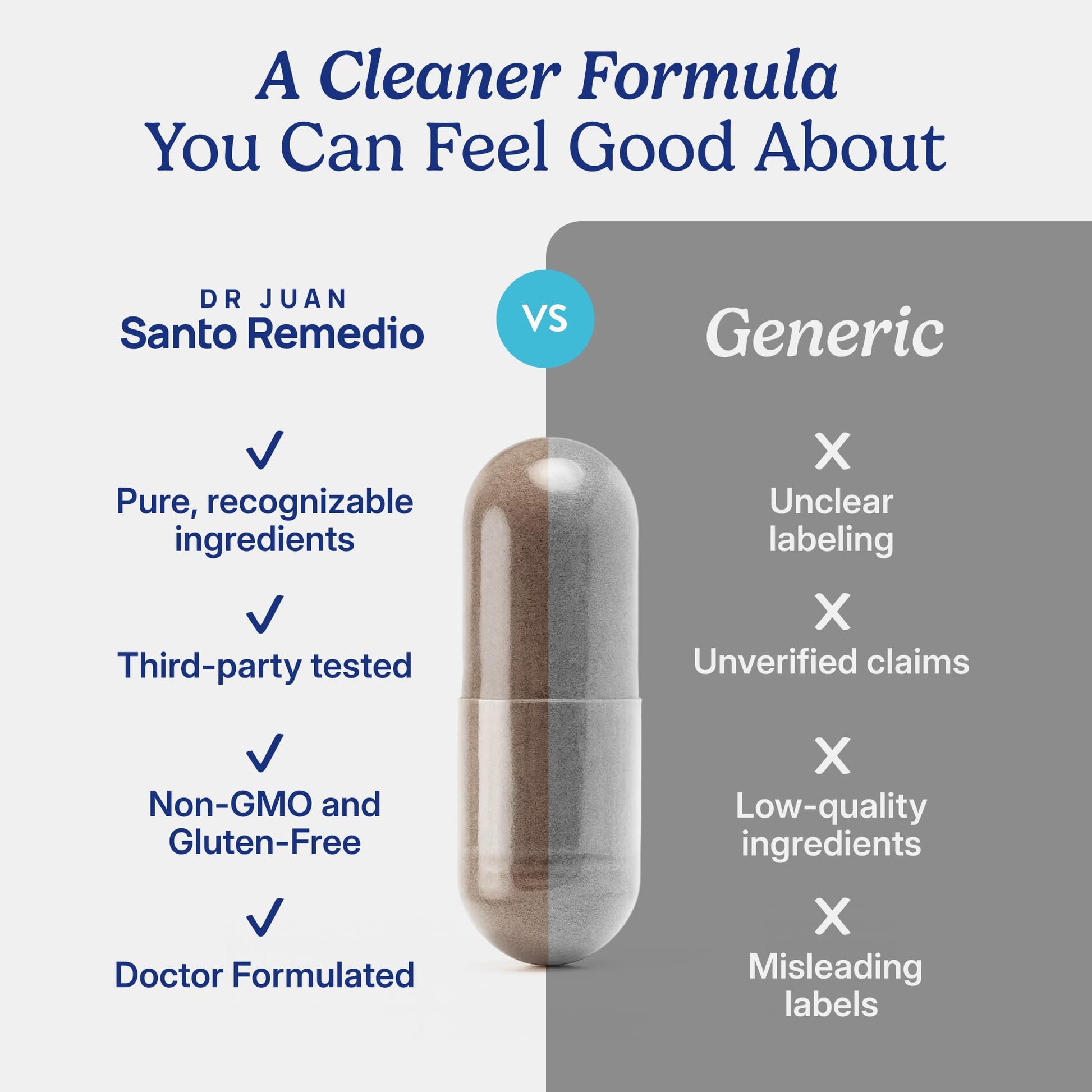 Santo Remedio Memoria vegetarian brain health supplement side panel view