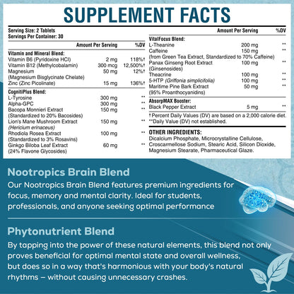 SehatiKu AddiZen natural nootropics brain supplement showing side label with key ingredients