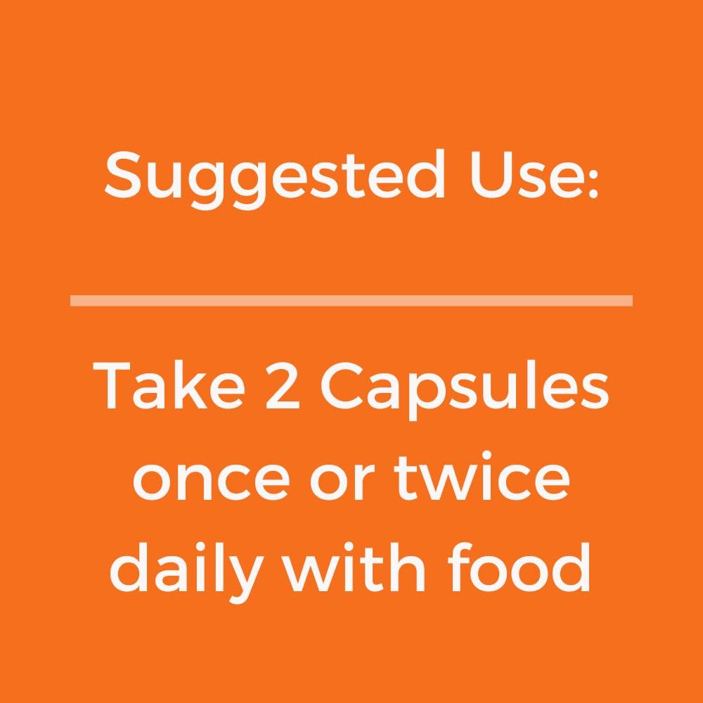 Two vegan capsules of Natgrown Panax Ginseng alongside the bottle displaying the recommended morning dosage